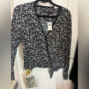 Abercrombie wrap front top